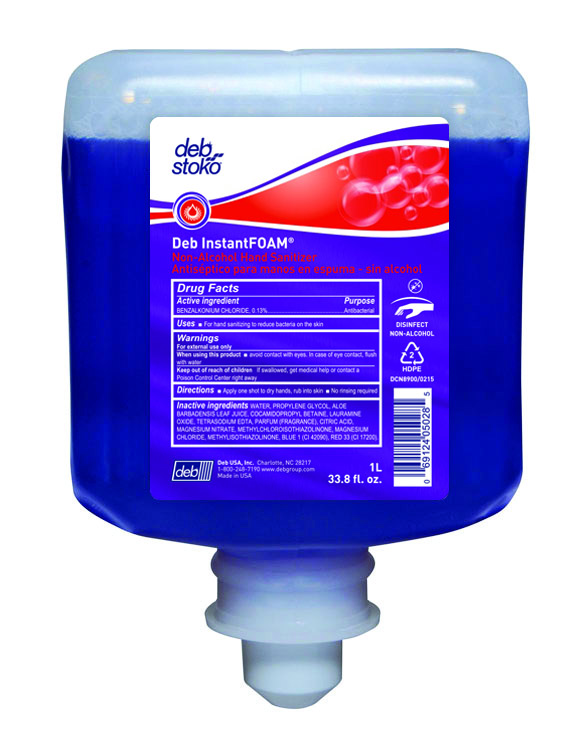 Deb InstantFOAM® Non-Alcohol Hand Sanitizer 1L Cartridge (6 per case)